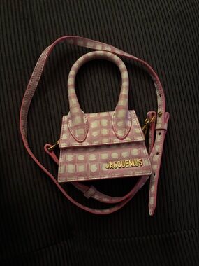 Jacquemus Pink Croc-Effect Le Chiquito Mini Top-Handle Bag